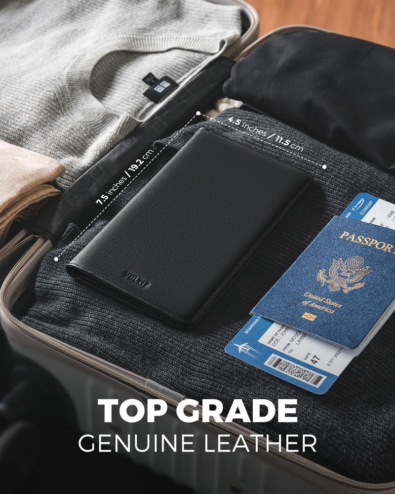 VULKIT Passport Holder Wallet RFID Blocking Travel Wallet for Men & Women - Image 3